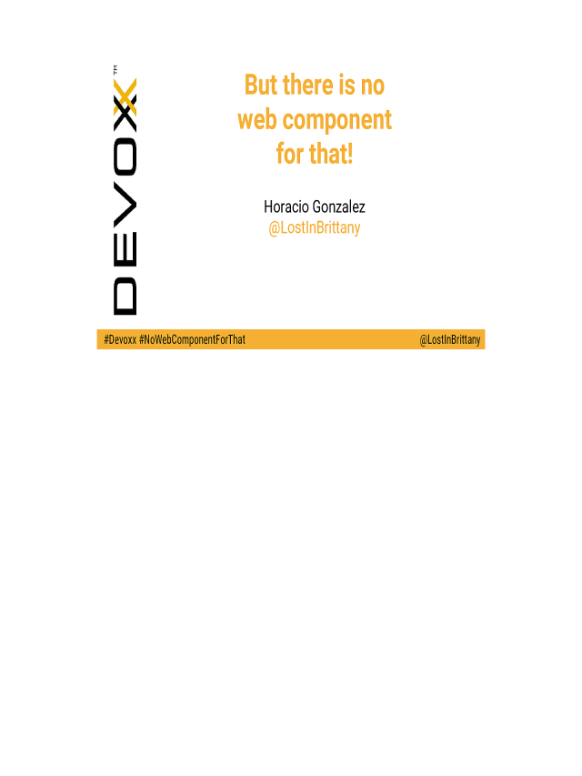 But there is no web component for that slide deck cover