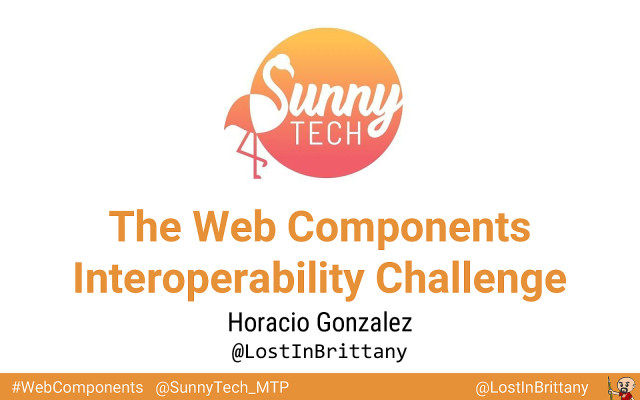 The Web Components interoperability challenge slide deck cover