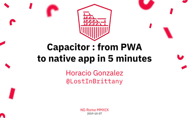 Capacitor: from PWA to native app in 5 minutes slide deck cover