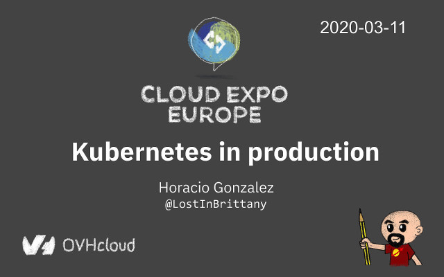 Running Kubernetes from development into production – how to avoid the pitfalls! slide deck cover