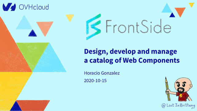 Design, develop and manage  a catalog of Web Components slide deck cover