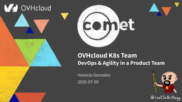 OVHcloud K8s Team: DevOps & Agility in a Product Team slide deck cover