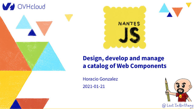 Design, develop and manage  a catalog of Web Components slide deck cover
