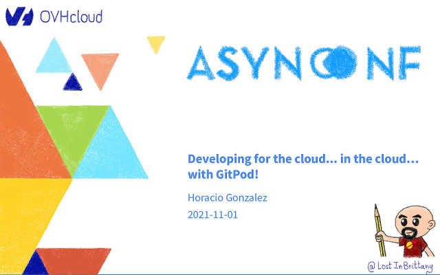 Developing for the cloud… in the cloud… with GitPod! slide deck cover