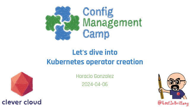 Let’s dive into Kubernetes operator creation slide deck cover