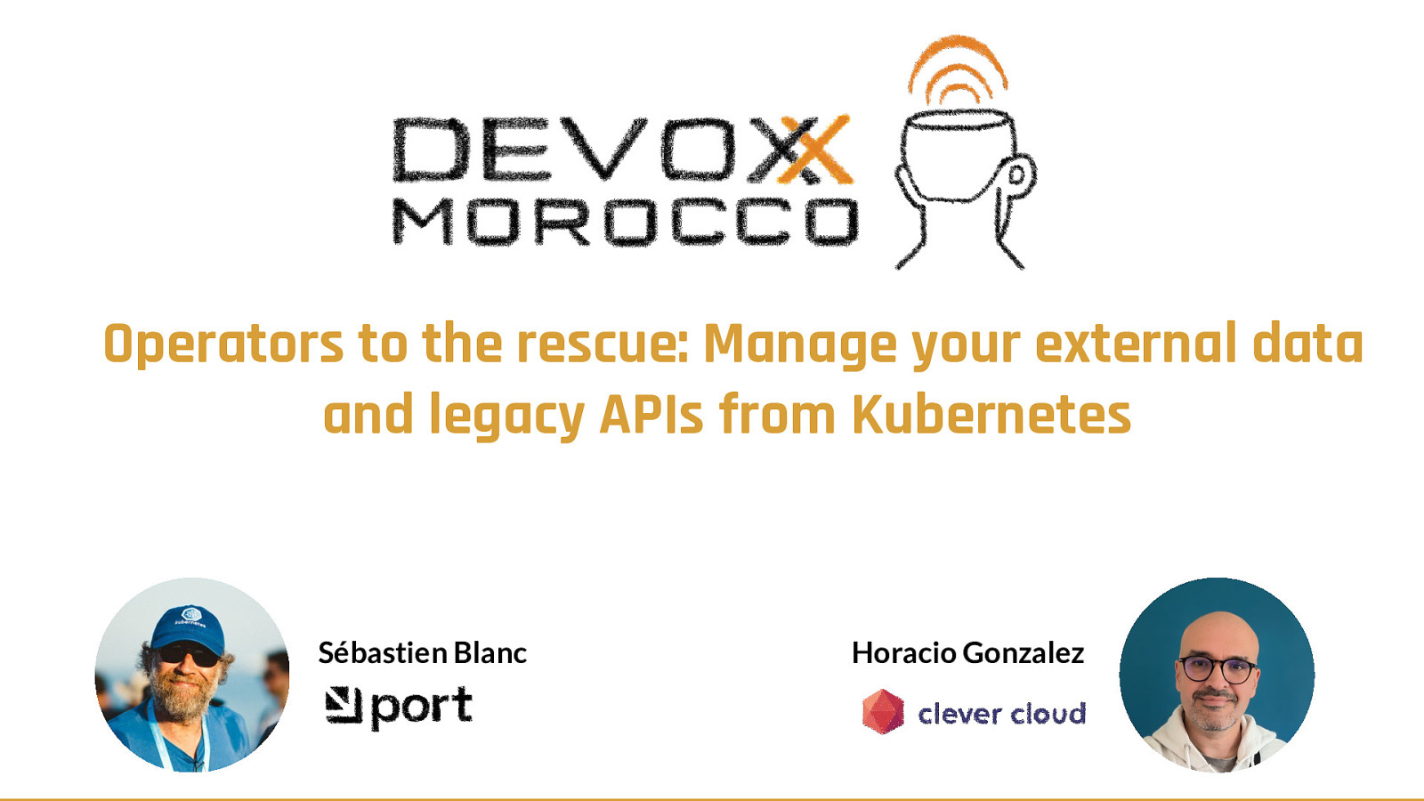 Operators to the rescue: Manage your external data and legacy APIs from Kubernetes slide deck cover