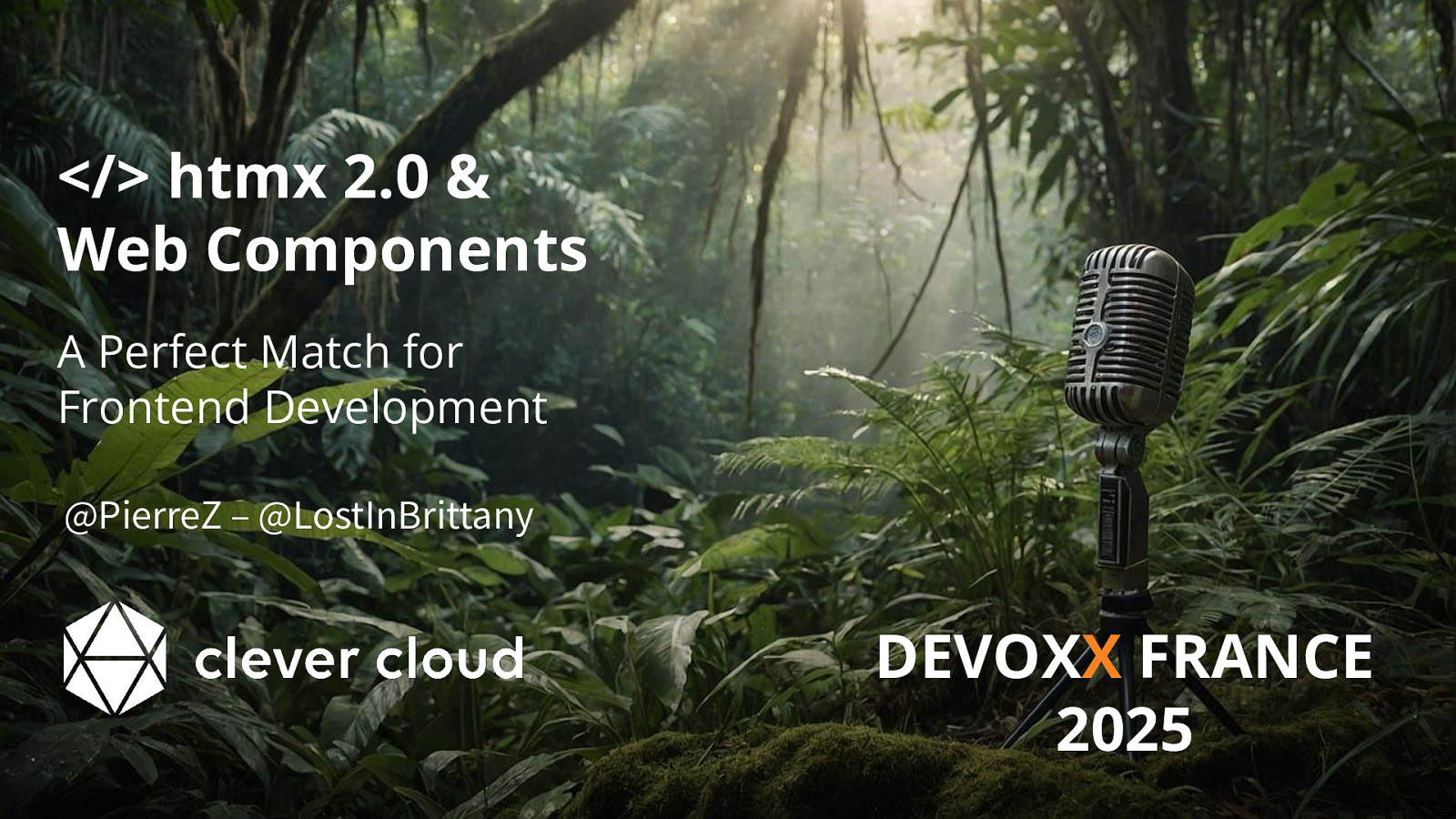 htmx & Web Components : un combo parfait pour le développement web slide deck cover