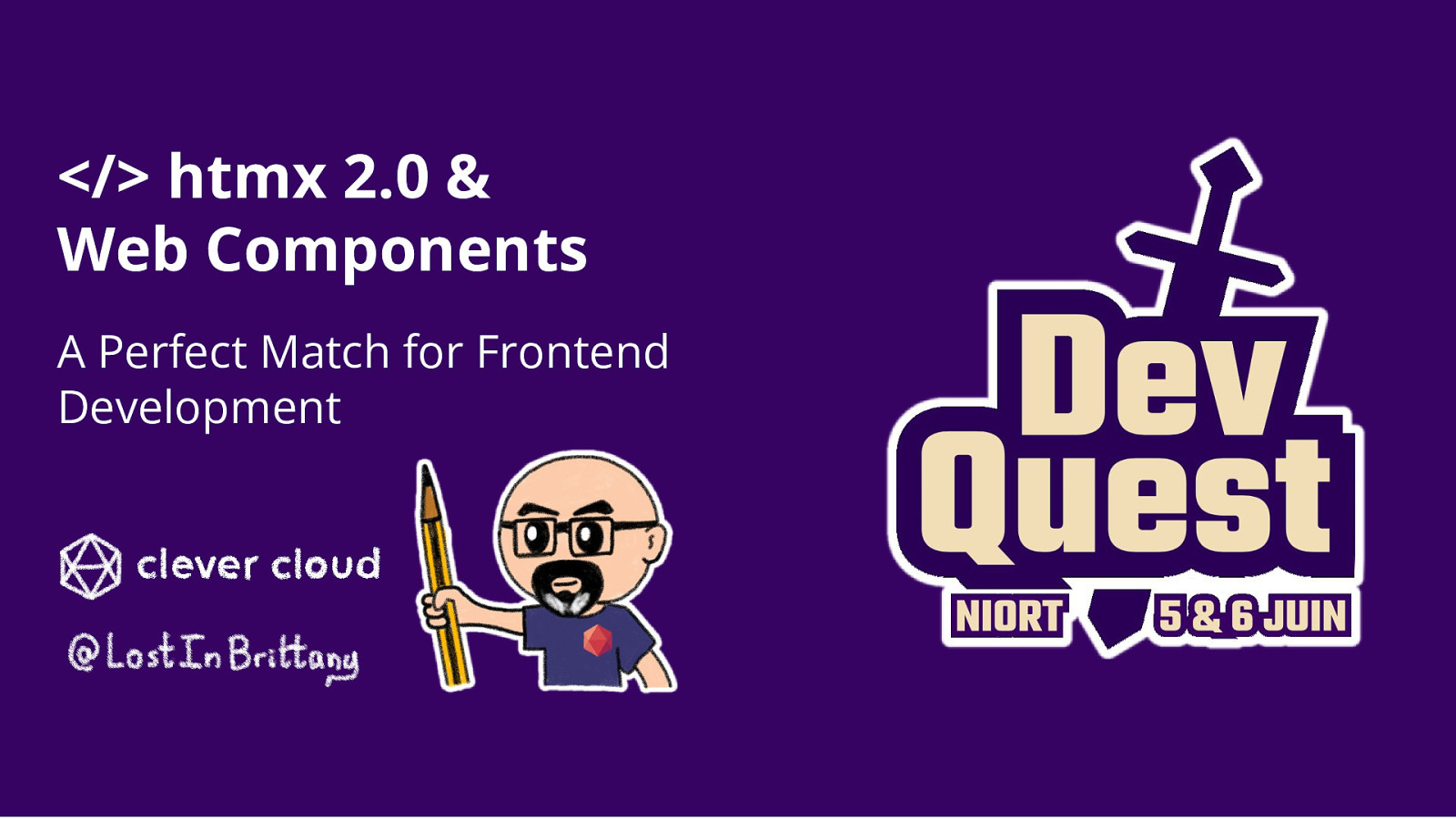 htmx & Web Components : un combo parfait pour le développement web slide deck cover